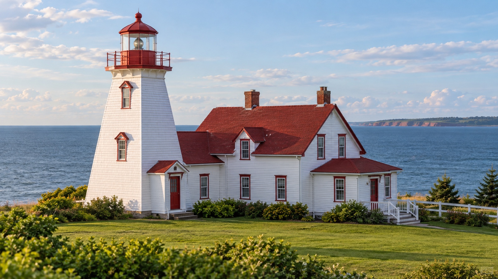 Wood Islands Lighthouse near the Nova Scotia ferry terminal, Prince Edward Island